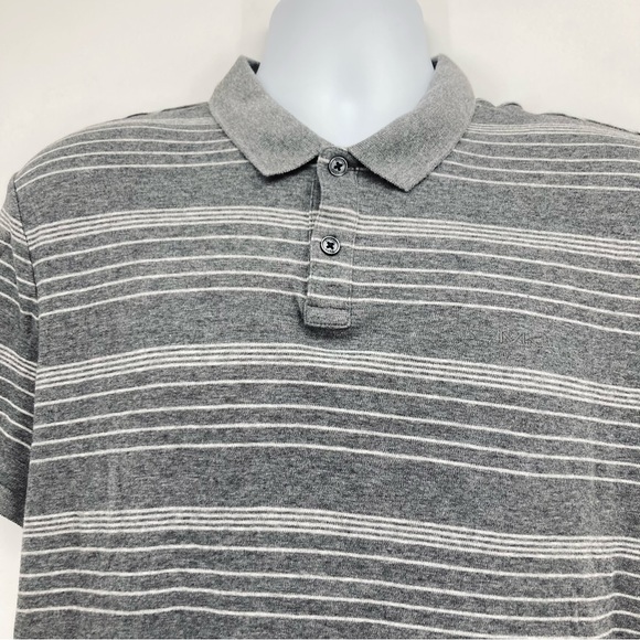 ❤️🔥 (5/$20) Michael Kors Short Sleeve Striped Polo Size Large - Picture 2 of 5